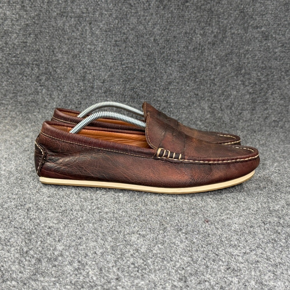 Allen Edmonds Super Sport Driver Penny Loafer Mens 10.5 3E Brown Leather Slip On
